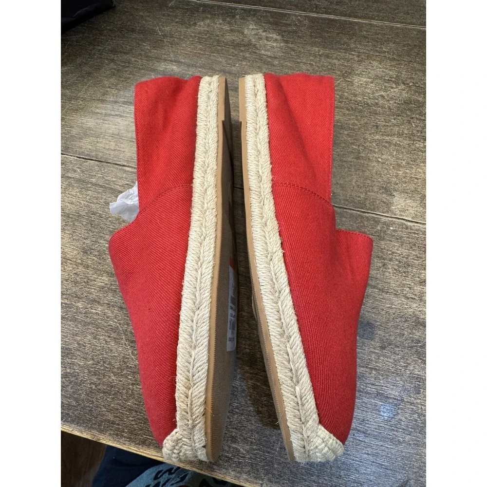 NWOT!! Stuart Weitzman‎ Dree Flat Espadrille Red Size US 9.5 EUR 40 Nautical